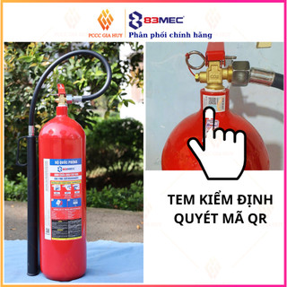 {có kiểm định}Bình chữa cháy khí C02 5kg 83MEC của BỘ QUỐC PHÒNG có tem kiểmđịnh-Chuyên điện và sạch