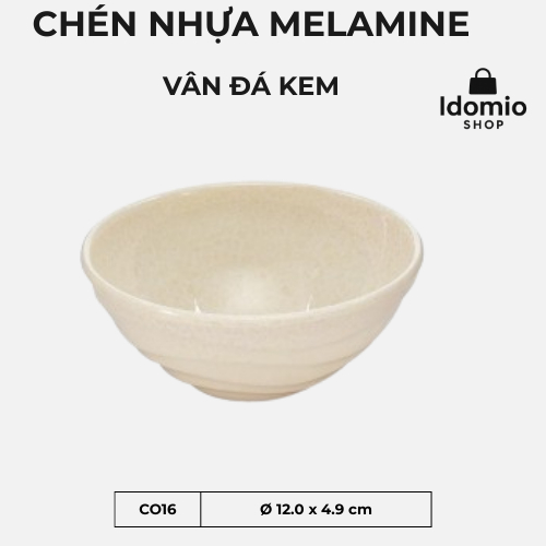 Chén Nhựa Melamine Vân Đá Kem- Co16