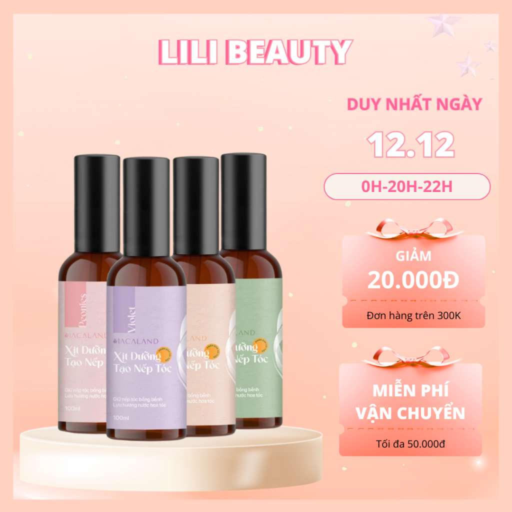 Xịt Dưỡng Tạo Nếp Tóc Macaland 3in1 Lưu Hương Nước Hoa Không Khô Cứng Tóc 100ml