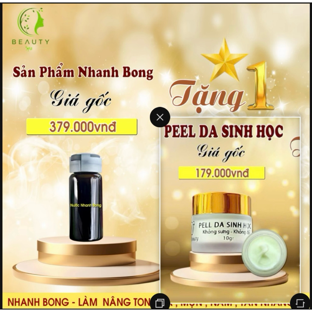 MUA1 tặng 1)Chai tinh chất bong nhanh .tặng 1 hũ kem bong da vip 1 .bong da sau 3đến 5ngày bong te t