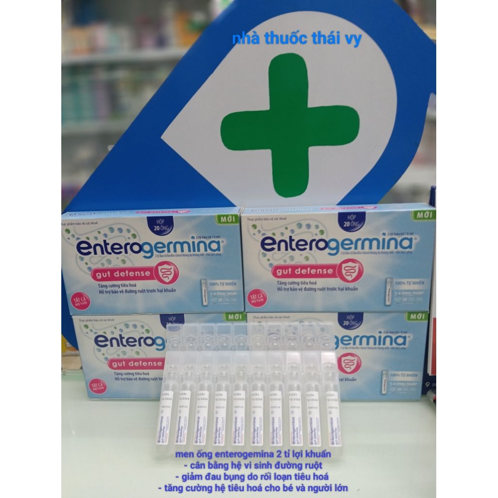 🦠Men ống ENTEROGERMINA 2 TỶ LỢI KHUẨN – HỘP 20 ỐNG( lắc đều trước khi uống) 🦠