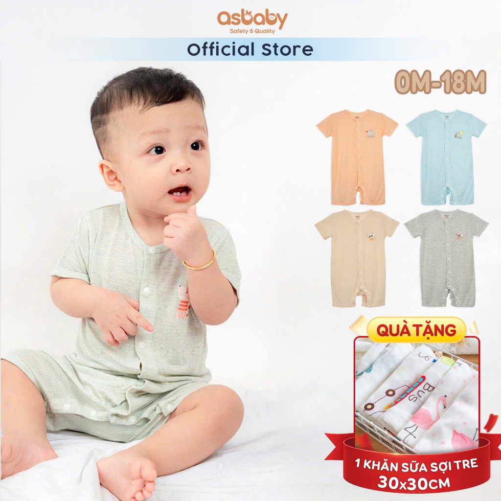 Body cộc tay vải sợi tre thông hơi Arich thoáng khí, mát, nhanh khô cho bé trai, bé gái newborn-18th