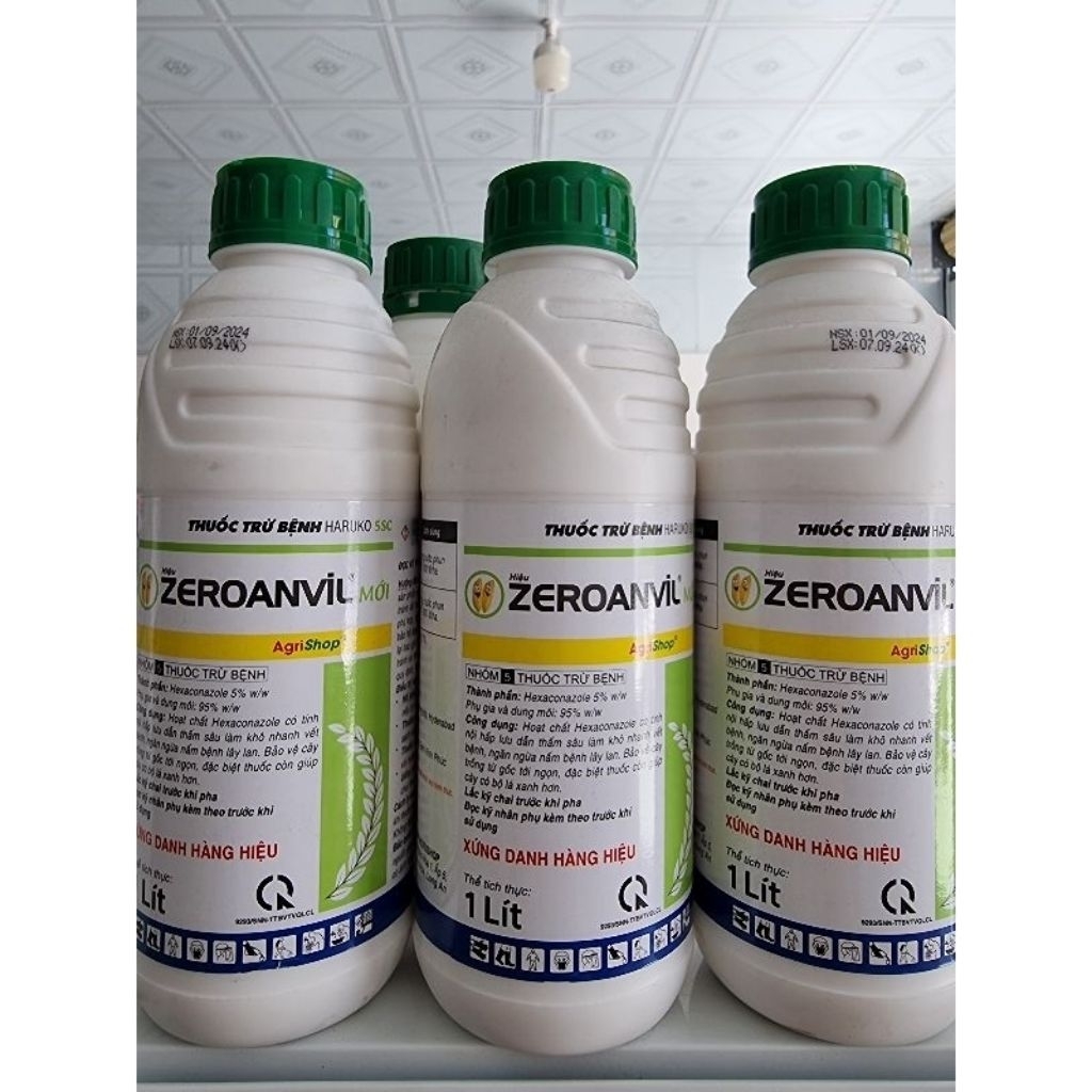 1 Thùng (12 Chai) Zero anvil 1 Lít Agrishop - Trừ nấm bệnh, phấn trắng, sương mai, thán thư, rỉ sắt,