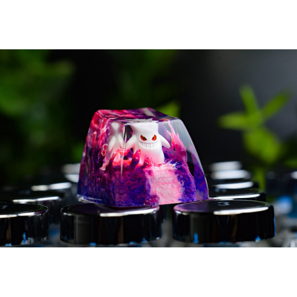 Nút bàn phím Gengar thủ công từ nhựa resin - Pokemon keycap Gengar
