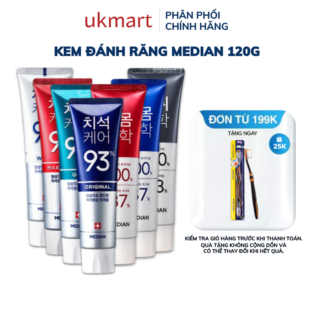 Kem Đánh Răng MEDIAN DENTAL IQ 93% 120g - MEDIAN GUM SCIENCE 87% - 93% 120g