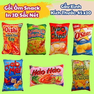 Gấu Bông Mỳ Tôm Chua Cay Và Bim Bim Snack Mềm Mịn In 3D Sắc Nét G178
