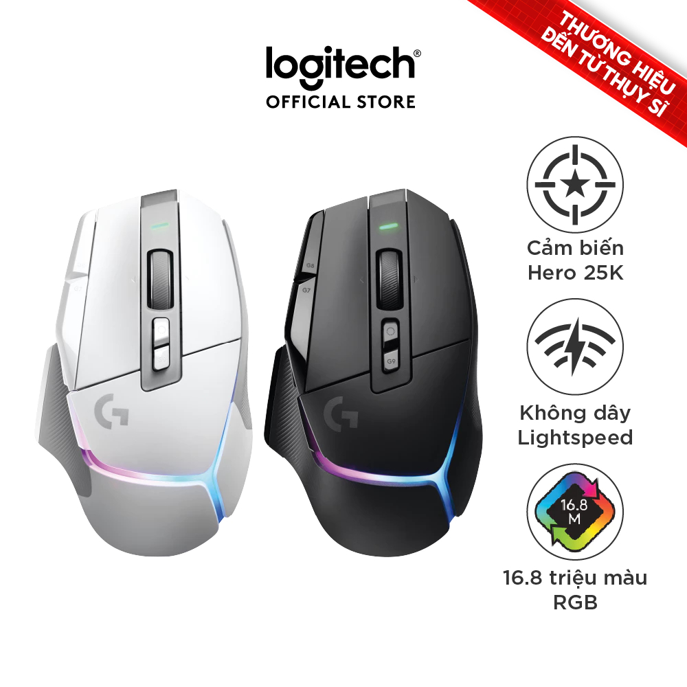 Chuột gaming không dây Logitech G G502 X PLUS LIGHTSPEED LIGHTFORCE Hybrid RGB Lightsync