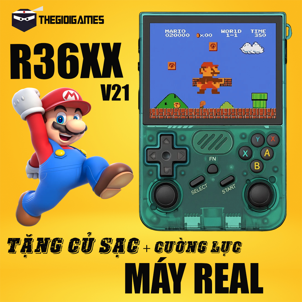 [Tặng Sạc] Máy Game R36XX V21 Real Chính Hãng - ArkOS Tiếng Việt - Hơn 20.000+ Games