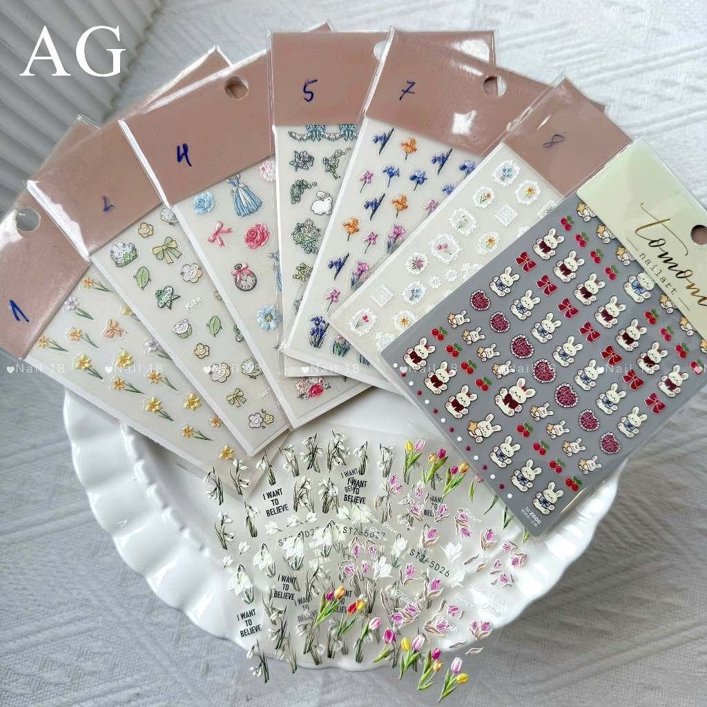 Stick  5D nhiều mẫu siêu đẹp dán móng