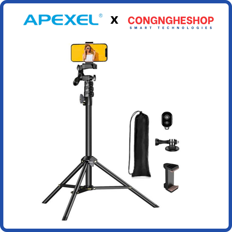 APL-JJ070 Chân máy du lịch nâng cấp Apexel - Giá đỡ tháo lắp nhanh + Tay cầm