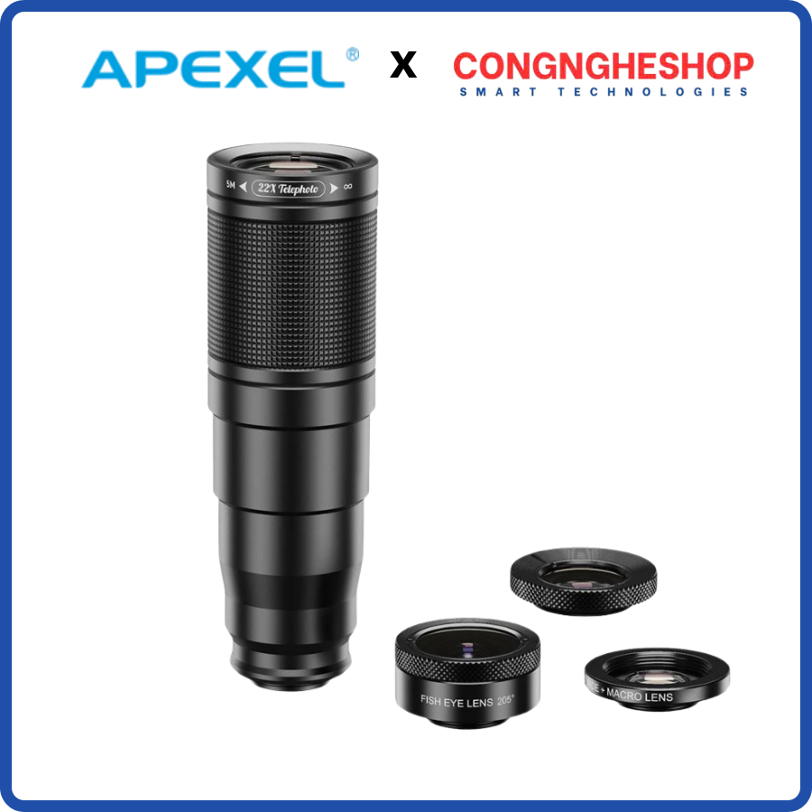 APL-22X105-4IN1 Ống kính máy ảnh điện thoại APEXEL 22x