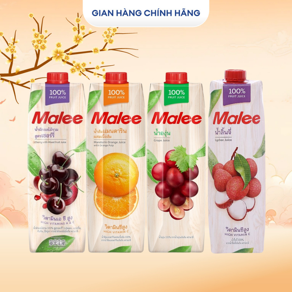 Nước Ép Trái Cây Malee 1L (Nhiều Vị)