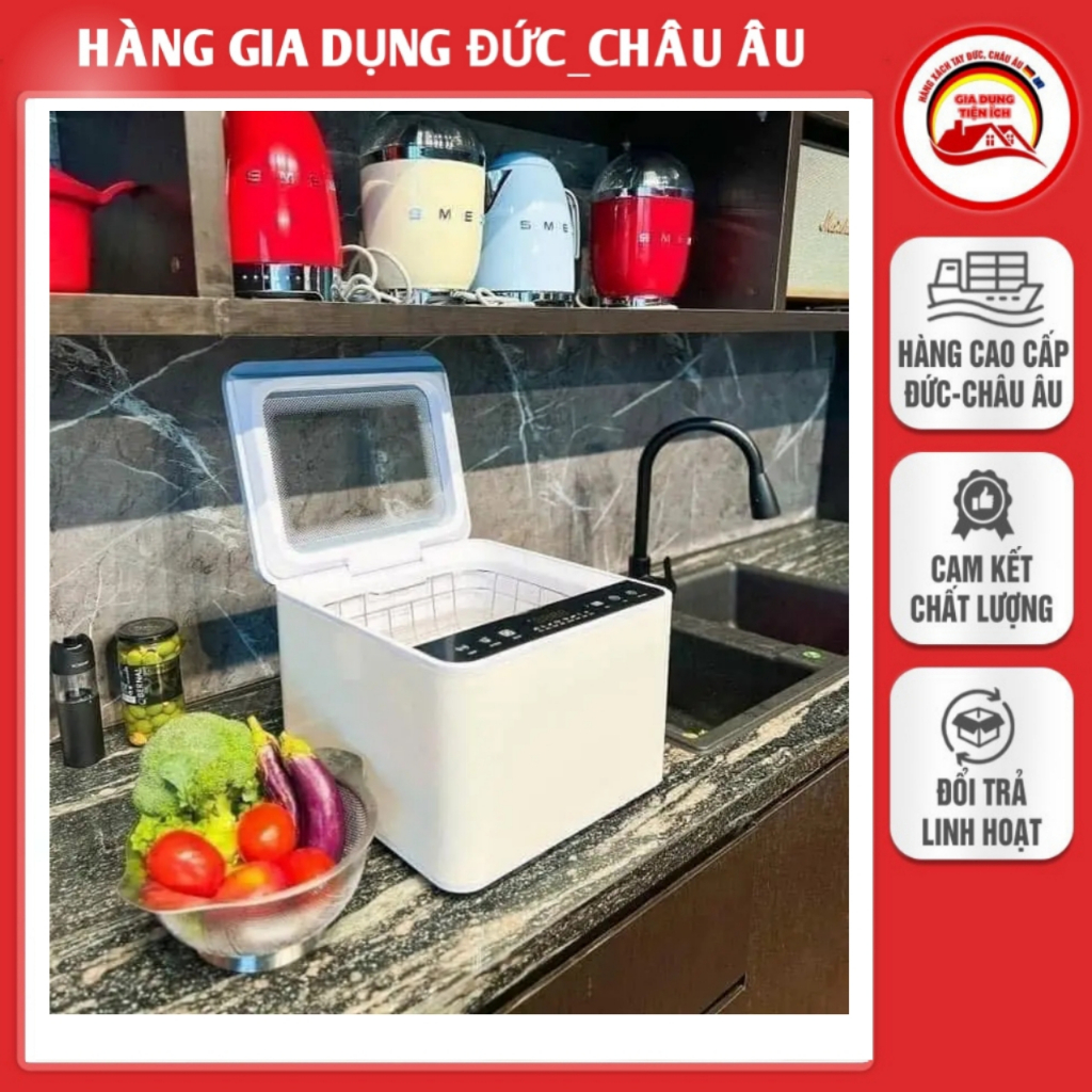 Máy rửa thực phẩm Heimchef 9L 130W, làm sạch rau củ quả, thịt, hải sản hiệu quả