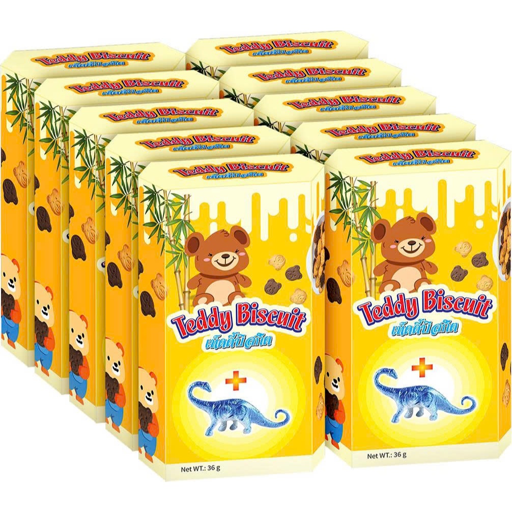 [Vfoods] COMBO 3 hộp Bánh quy Teddy Vfoods 36g nhập khẩu Thái Lan