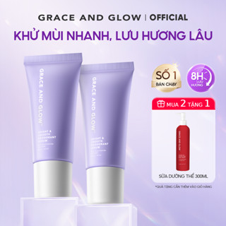   Tặng Quà  Combo 2 lăn khử mùi Grace and Glow Smooth Deodorant Serum Lăn Nách Sáng Da Ngăn Mồ Hôi với Niacinamide AHA 