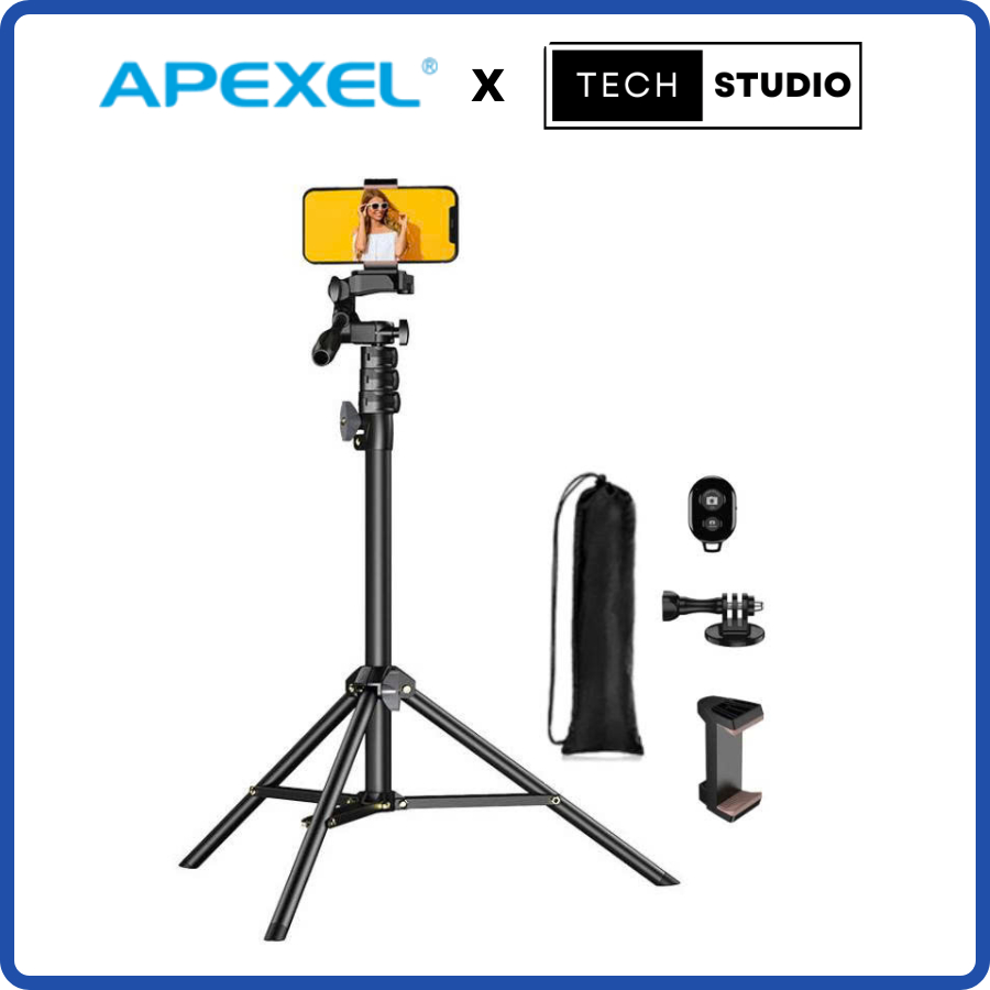 APL-JJ070 Chân máy du lịch nâng cấp Apexel - Giá đỡ tháo lắp nhanh + tay cầm