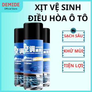 Chai xịt vệ sinh điều hòa ô tô DEMIDE chai xịt tẩy sạch điều hòa xe hơi khư mùi hiệu quả