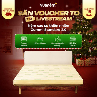  Nệm Cao Su Thiên Nhiên Gummi Standard 2.0 10cm mùi hương vani thông thoáng nâng đỡ cột s 