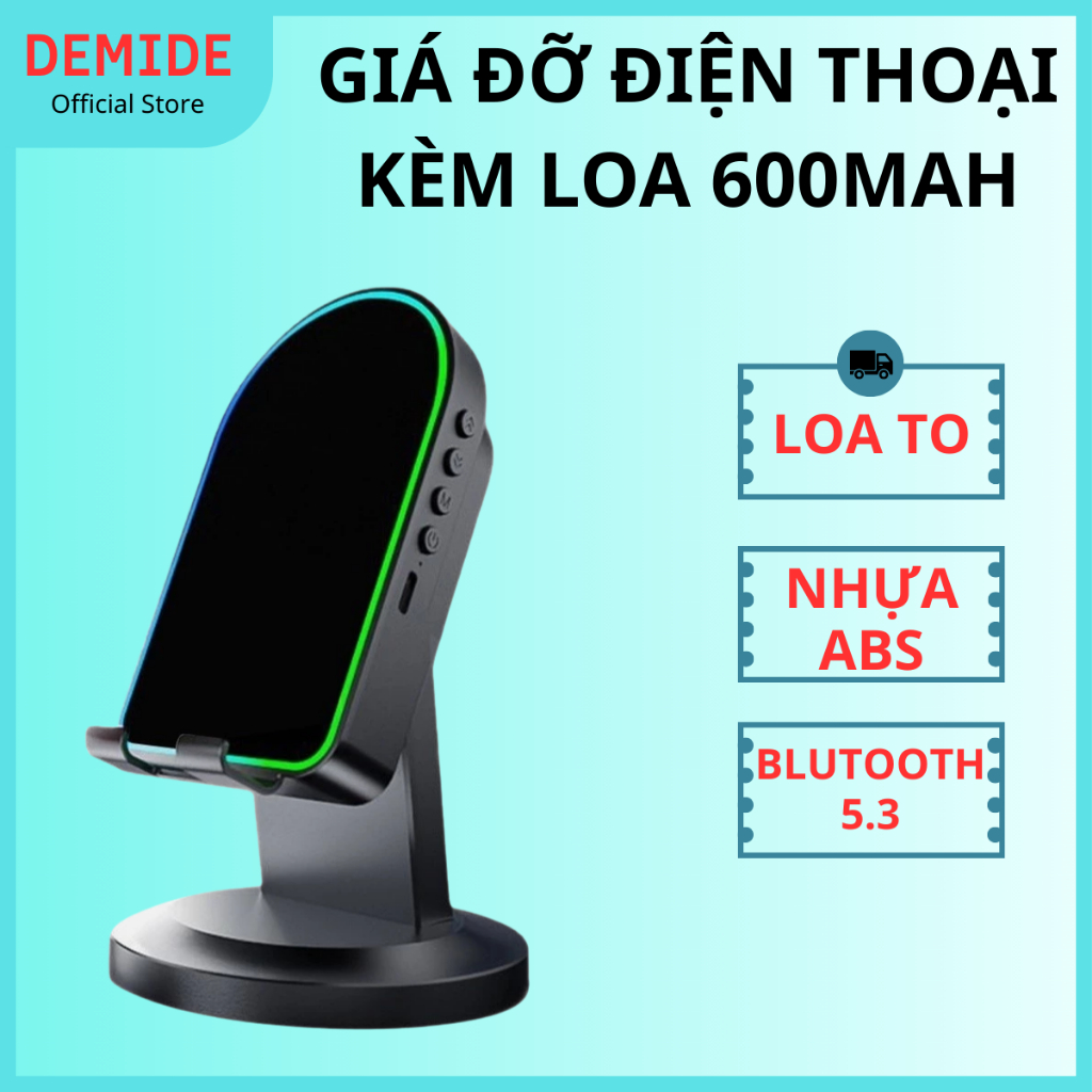 Loa K8 cảm ứng không dây (3in1) giá đỡ điện thoại loa bluetooth gương trang điểm SOPMEDIA