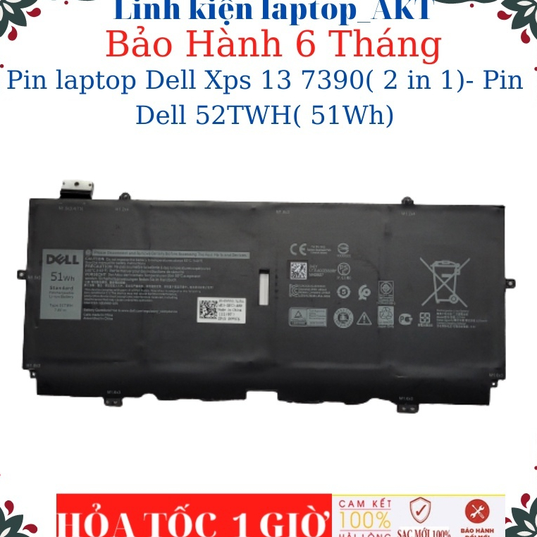 Pin laptop Dell XPS 13 7390 2 in 1 XPS 13 9310 2-in-1 Pin Dell 52TWH 51Wh