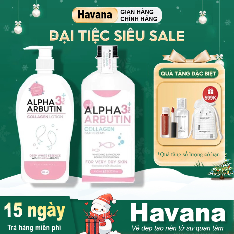 Sữa Dưỡng Thể Alpha Arbutin 3Plus + Collagen Tosowoong 500ml