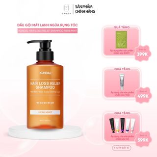  Dầu gội mát lạnh ngăn ngừa rụng tóc KUNDAL HAIR LOSS RELIEF SHAMPOO HERB MINT 500ml | DAMDAVN 