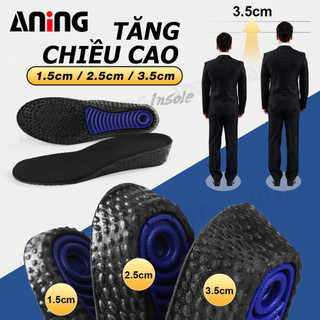 Miếng Lót Giày Chính Hãng Gel Tăng Chiều Cao Vô Hình Chống Sốc Đệm Lót Dành Cho Nam Nữ 1.5-3.5cm Đế Cho Chân Dễ Áp Lực