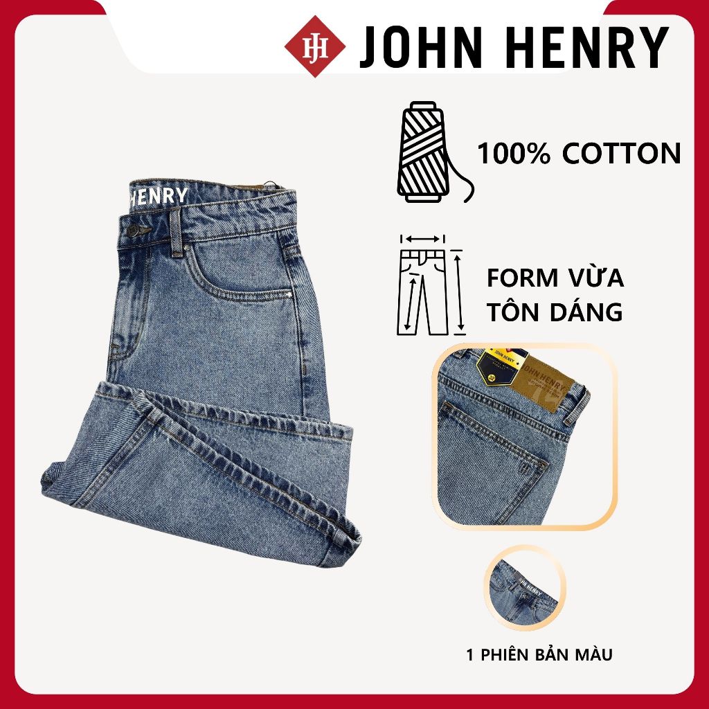 JOHN HENRY - SP26SS01C - Quần Short Jean Nam - Trẻ Trung, Năng Động