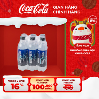  Lốc 6 Chai Nước Uống Điện Giải Bù Khoáng Thể Thao Aquarius 390ml Chai Cocacola_official_store Sale 25.12_SP 