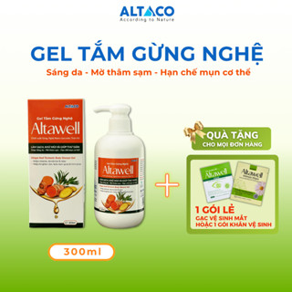  Gel Tắm Gừng Nghệ Altawell - Hỗ trợ Ngừa Thâm Mụn Hạn Chế Mụn Cơ Thể Dưỡng Sáng Hồng Da 