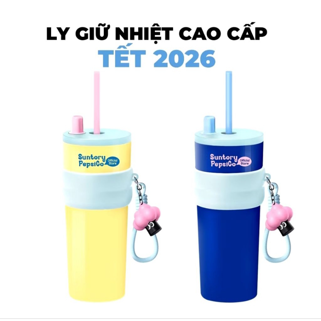 Ly giữ nhiệt Suntory hàng tặng của pepsi 710ml