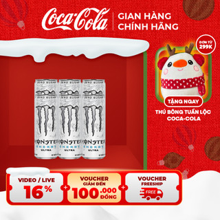  Lốc 6 Lon Nước Tăng Lực Giải Khát Monster Energy UltraZero 355ml Lon Cocacola_official_store Sale 15.12_SP 