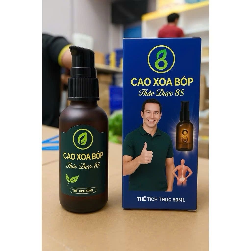 Cao Xoa Bóp Thảo Dược 8S 8 Sang BDS (50ml) cải thiện đau nhức cơ xương khớp