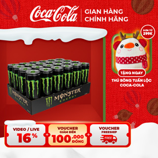  Lốc 24 Lon Nước Tăng Lực Giải Khát Monster Energy 355ml Lon Coca-Cola Official Store Sale 15.12_SP 