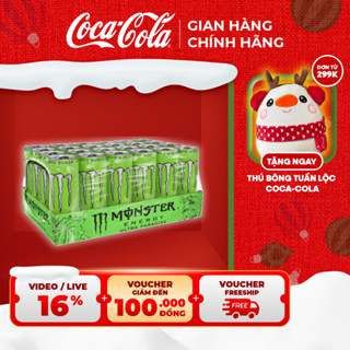  Lốc 24 Lon Nước Tăng Lực Giải Khát Monster Energy Ultra Paradise 355ml Lon Sale 15.12_SP 