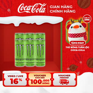  Lốc 6 Lon Nước Tăng Lực Giải Khát Monster Energy Ultra Paradise vị Kiwi 355ml Lon Sale 15.12_SP 