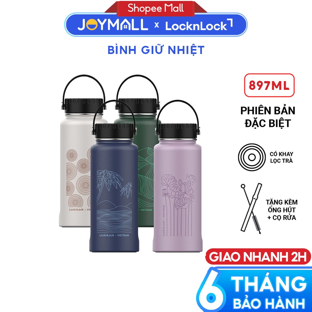 Bình giữ nhiệt LocknLock Riga 897ml LHC4160, Hàng chính hãng, phiên bản quốc tế, Việt Nam - JoyMall