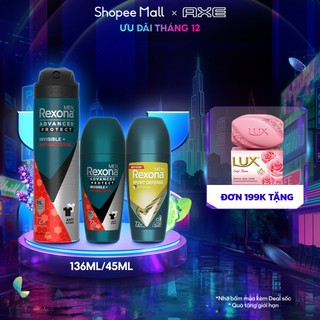  Xịt lăn khử mùi Rexona 72H kháng khuẩn thể thao dành cho nam 135 45ml 