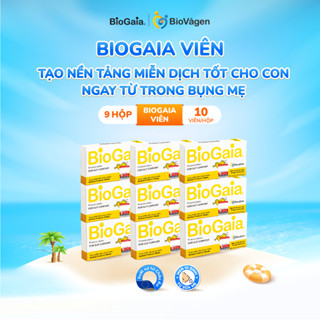  Combo 9 men vi sinh BioGaia ProTectis Dạng viên cải thiện hệ tiêu hóa Thụy Điển hộp 10 viên 