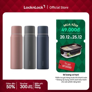  Bình giữ nhiệt Lock&Lock Maman cup vacuum 505ml LHC1487  Hồng Xám Xanh  