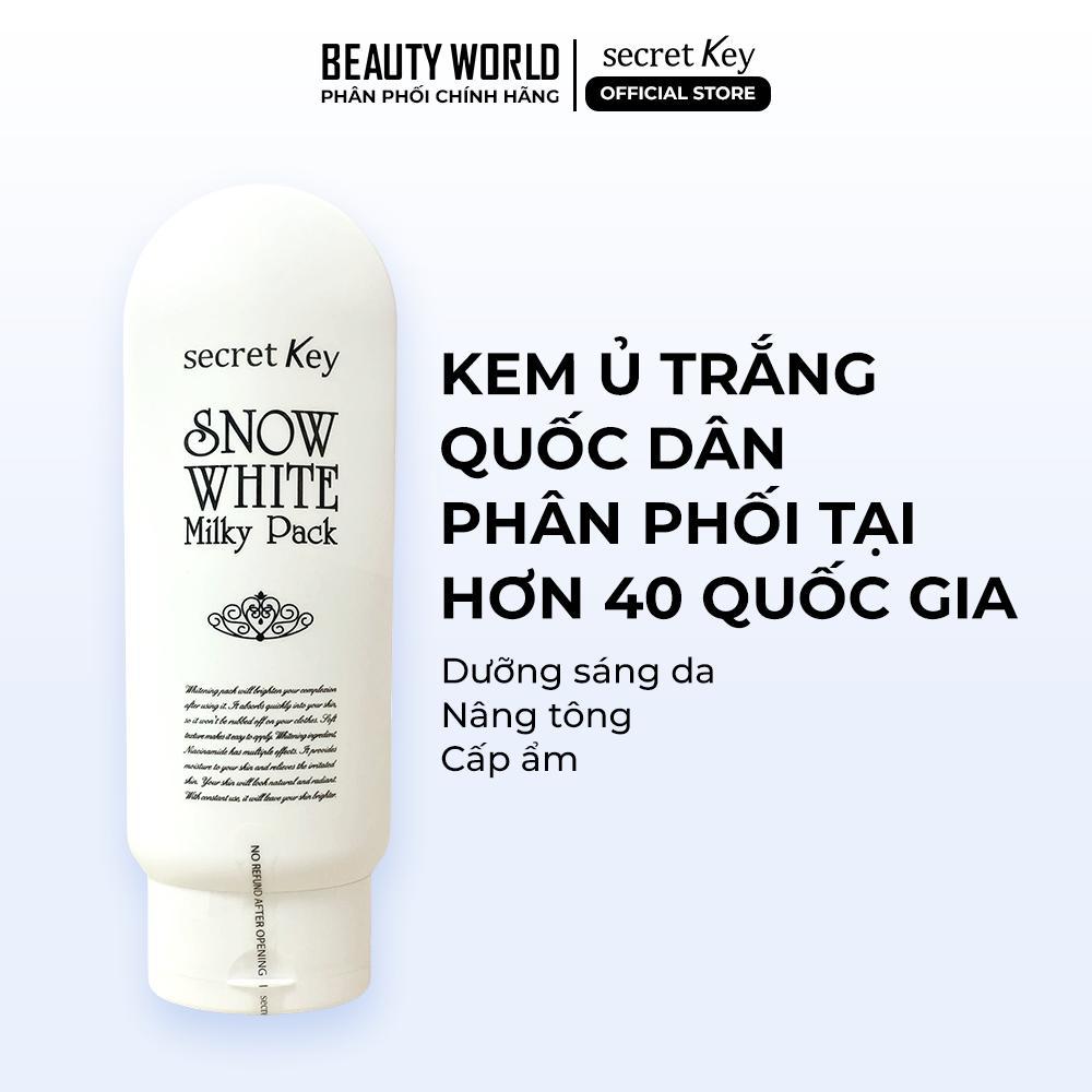 Kem Ủ Trắng Toàn Thân Secret Key Snow White Milky Pack Nâng Tone Da Dưỡng Da 200ml