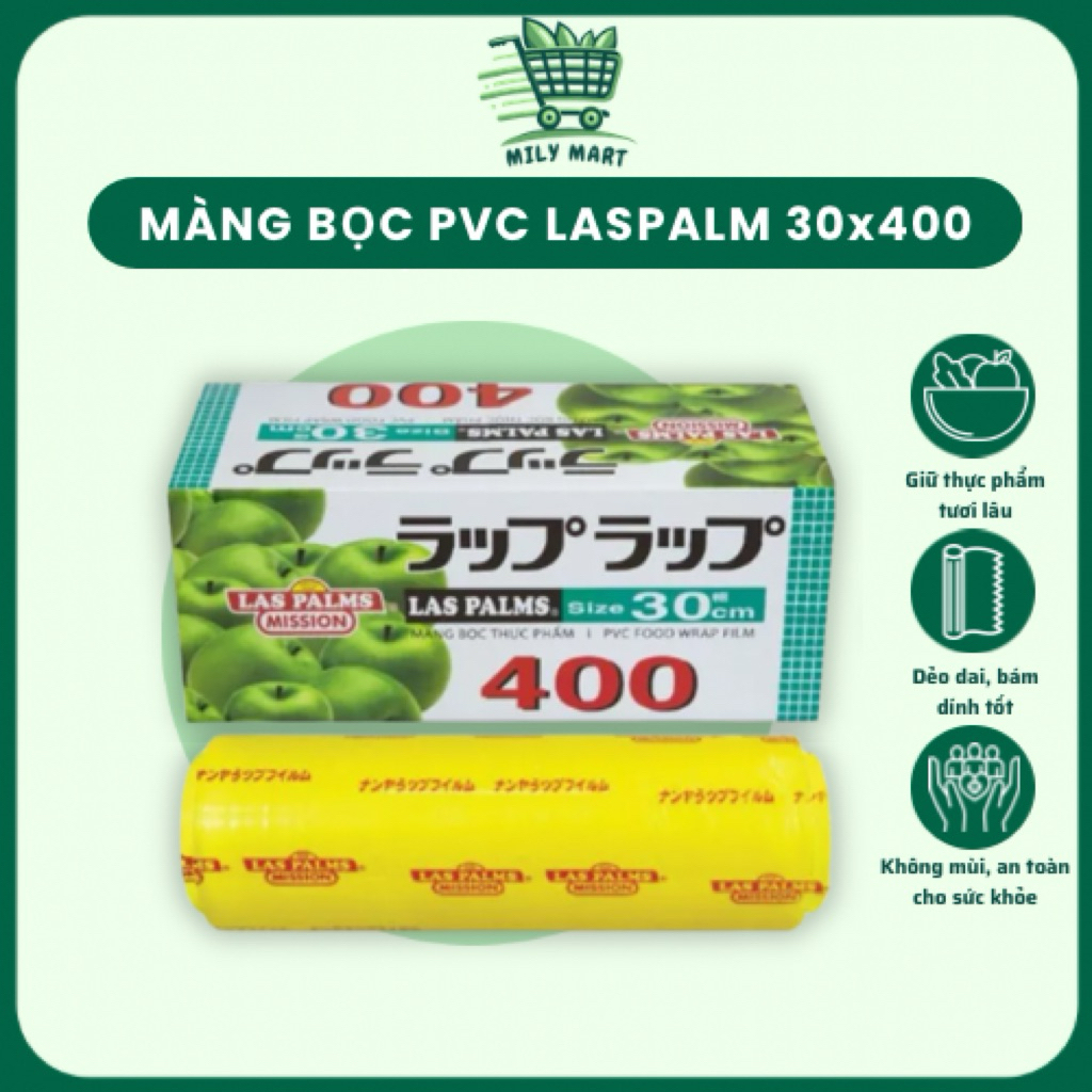 Màng Bọc Thực Phẩm Laspalm + Busan Siêu Dính, Siêu Dai - Màng Bảo Quản Chống Khuẩn, Giữ Thức Ăn Tươi Lâu