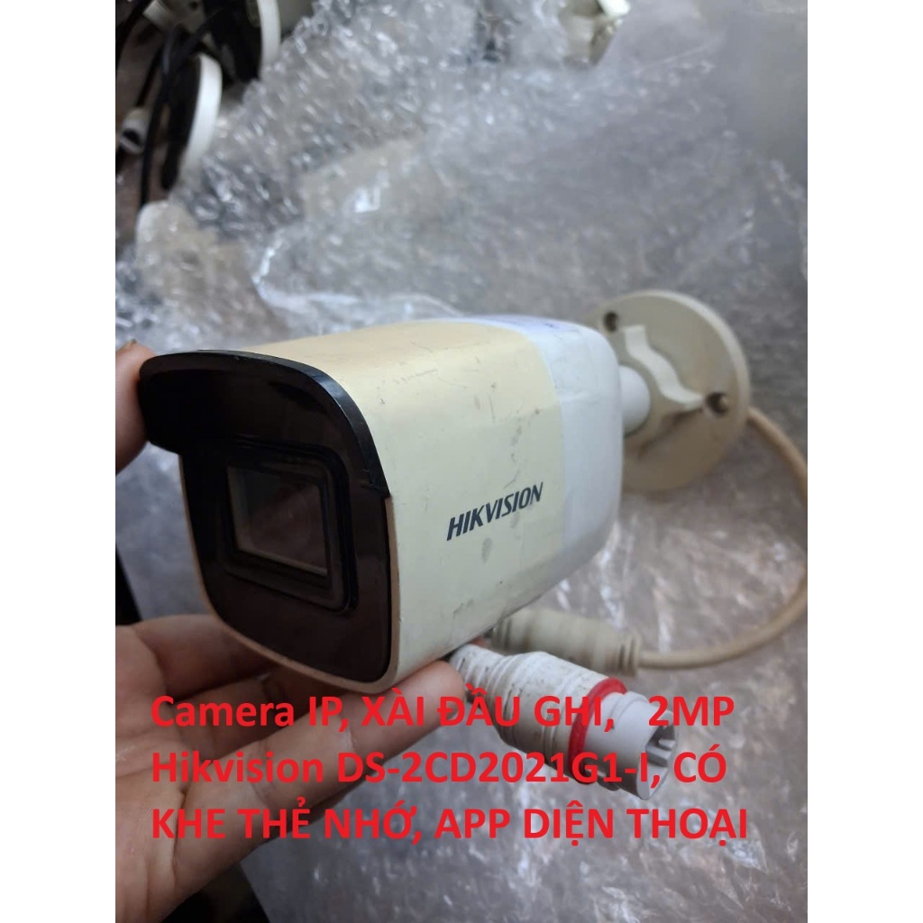 Camera IP, XÀI ĐẦU GHI,   2MP Hikvision DS-2CD2021G1-I, CÓ KHE THẺ NHỚ, APP DIỆN THOẠI