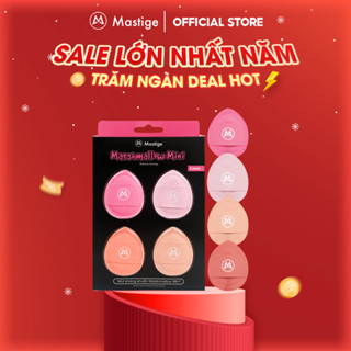  Set 4 Mút Trang Điểm Kháng Khuẩn Mastige Marshmallow Mini Che Khuyết Điểm Tốt Dễ Tán Nền 