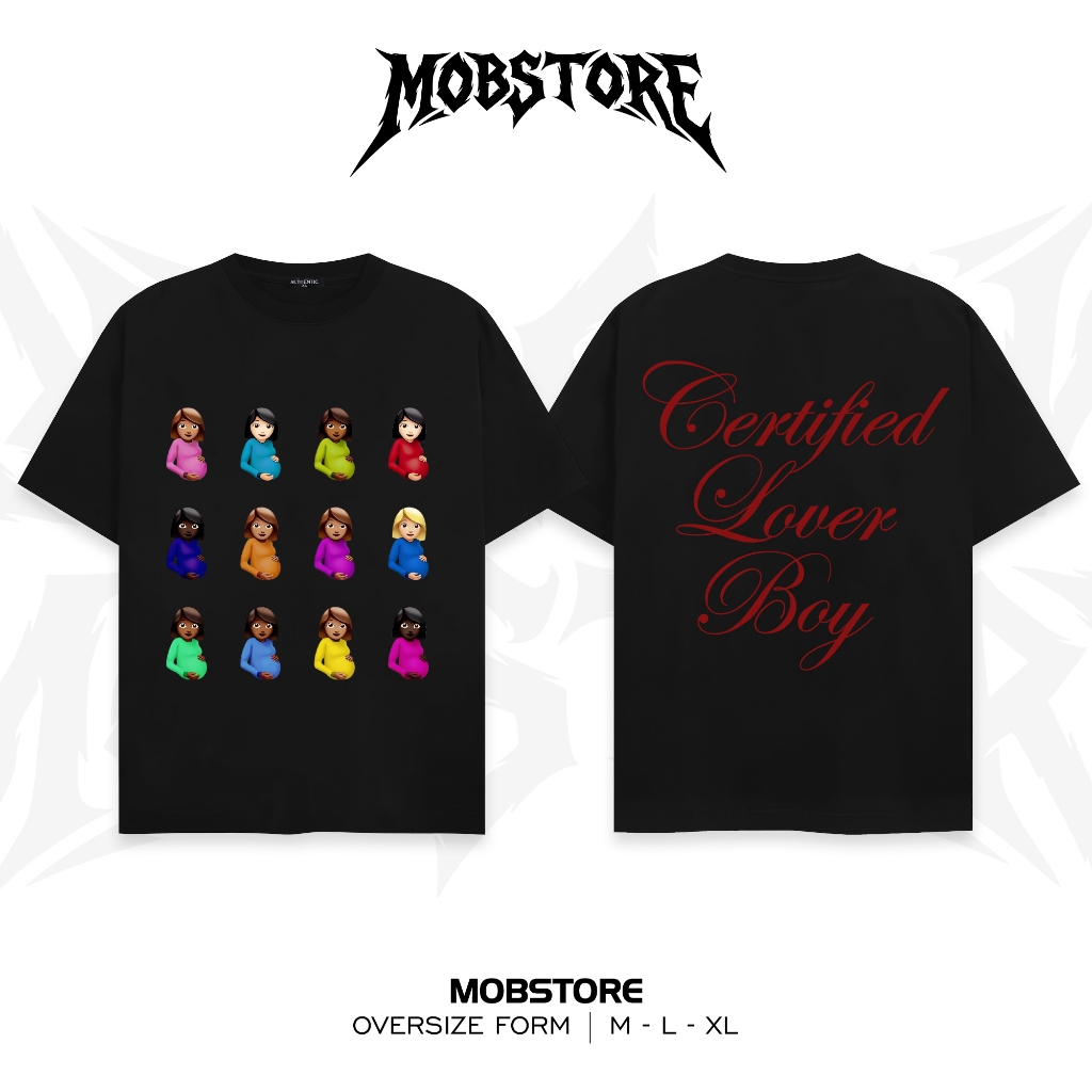 Áo Thun Certified Lover Boy Form Rộng Unisex Cotton Cao Cấp Dày Dặn  - MOB STORE