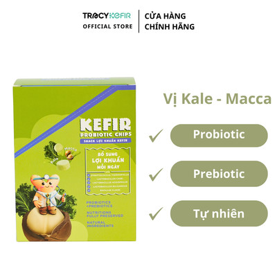 Hộp snack lợi khuẩn kefir vị Kale - Macca 50g