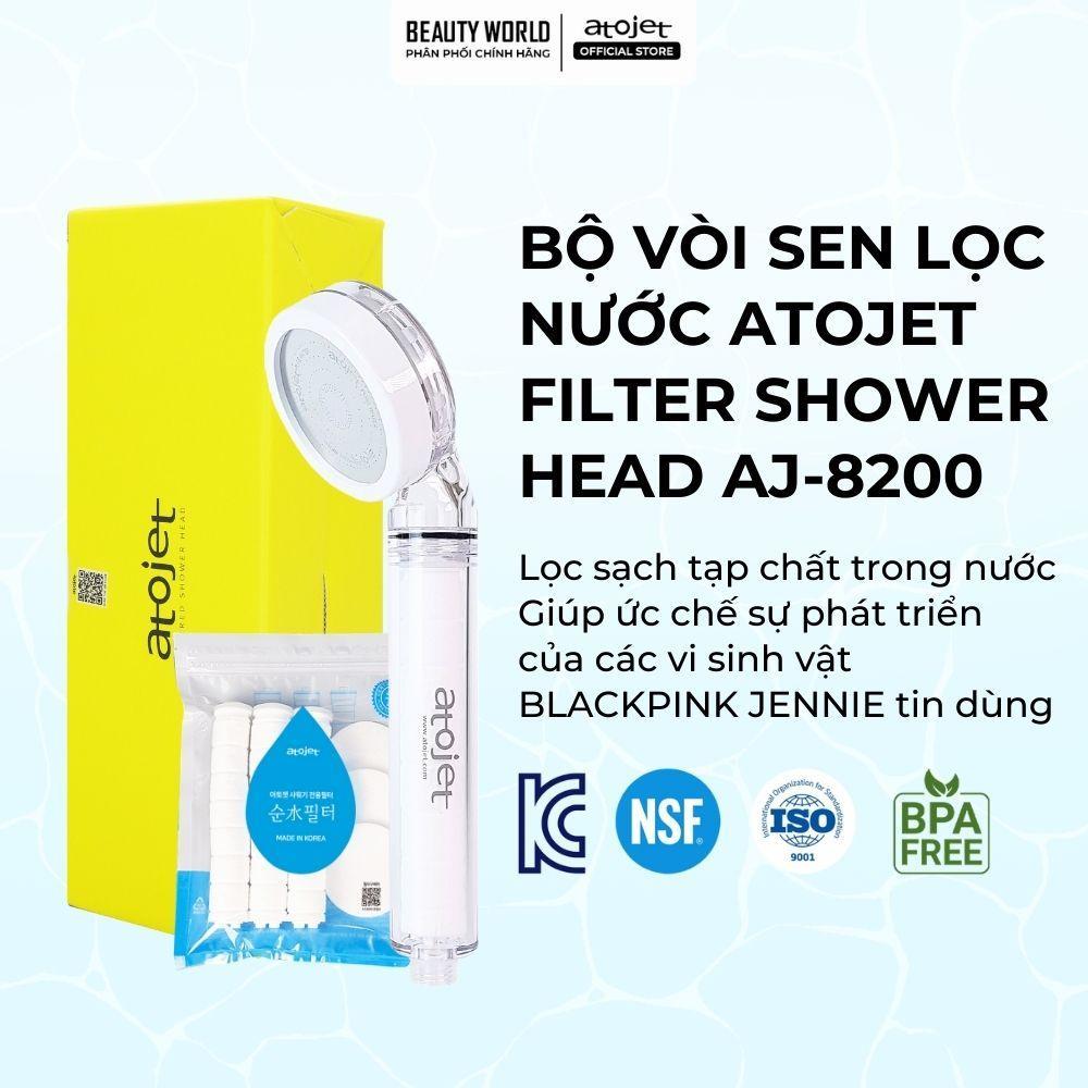 Bộ vòi sen và túi lọc 3 thân 3 đầu thay thế lọc nước Atojet AJ-8200 vòi sen Jennie BLACKPINK