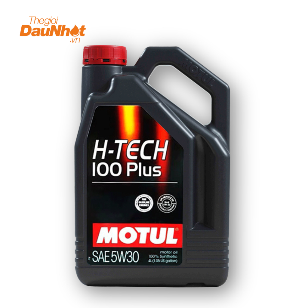 Dầu nhớt ô tô xe hơi tổng hợp toàn phần Motul H-TECH 100 PLUS 5W30 4L SN PLUS