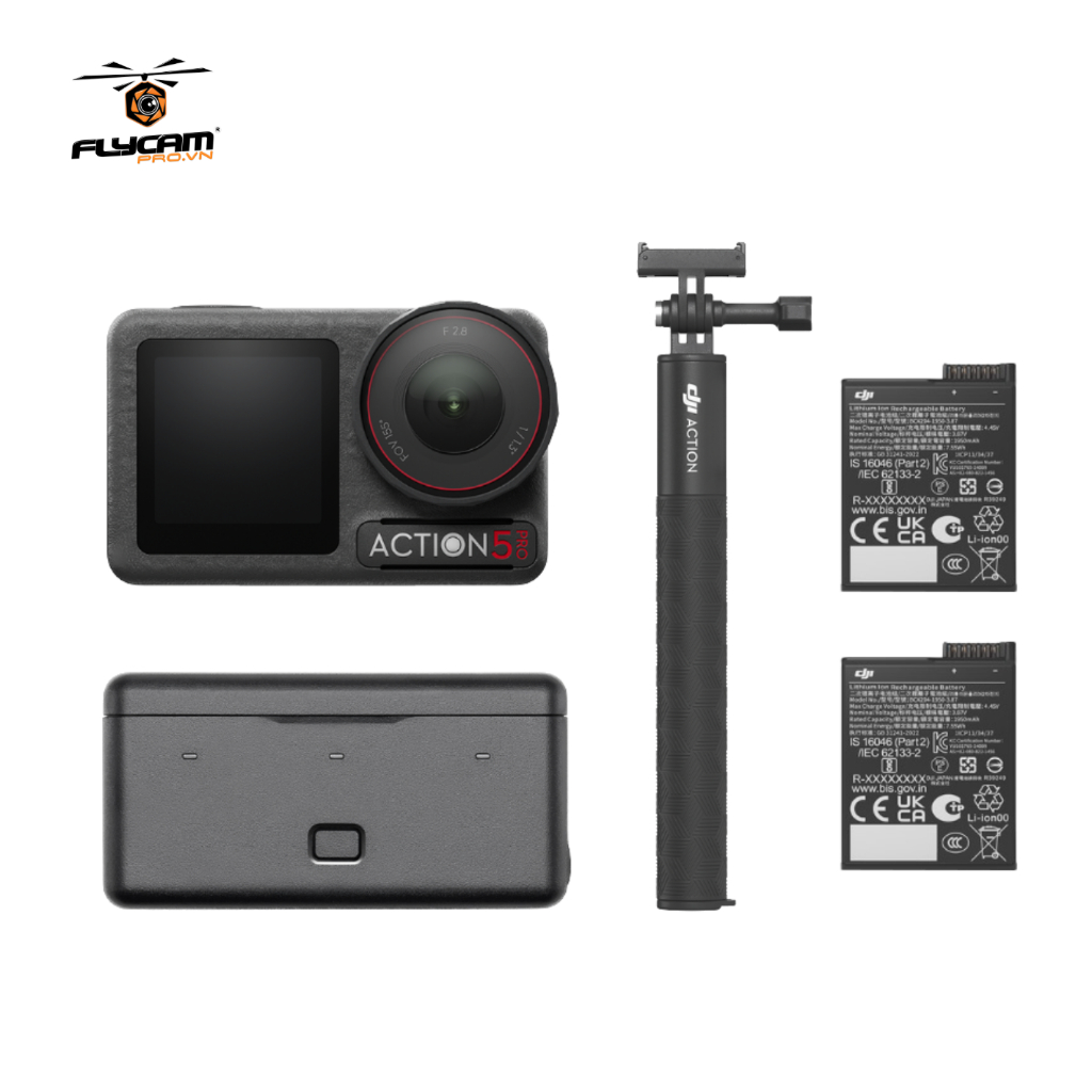DJI Osmo Action 5 Pro Camera hành trình 4K 120fps, chế độ màu HLG, quay đêm rõ nét (Adventure combo)