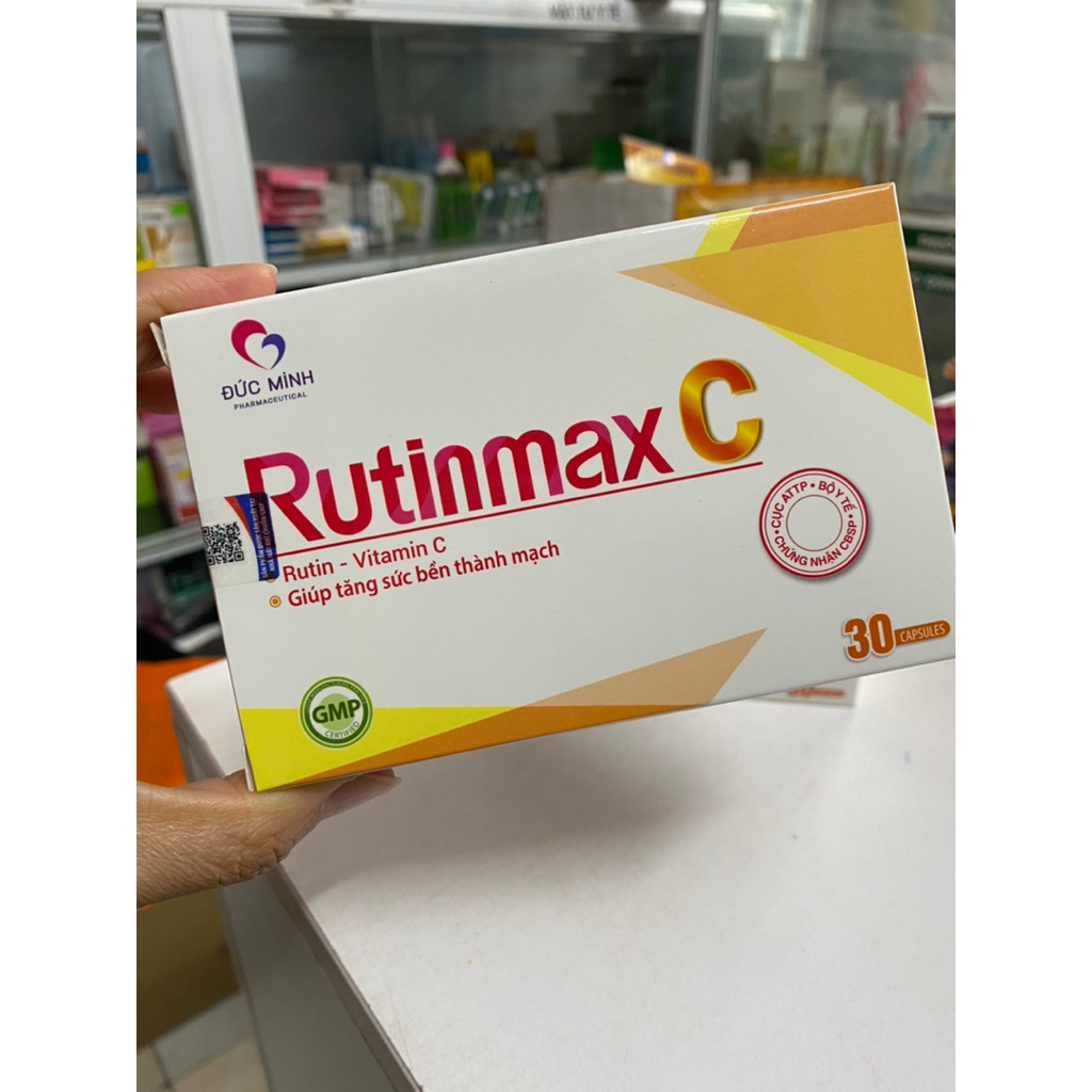 Rutinmx C - Bổ sung Rutin,vitamin C,B2,PP cho cơ thể, tăng sức bền thành mạch(Hộp30v)